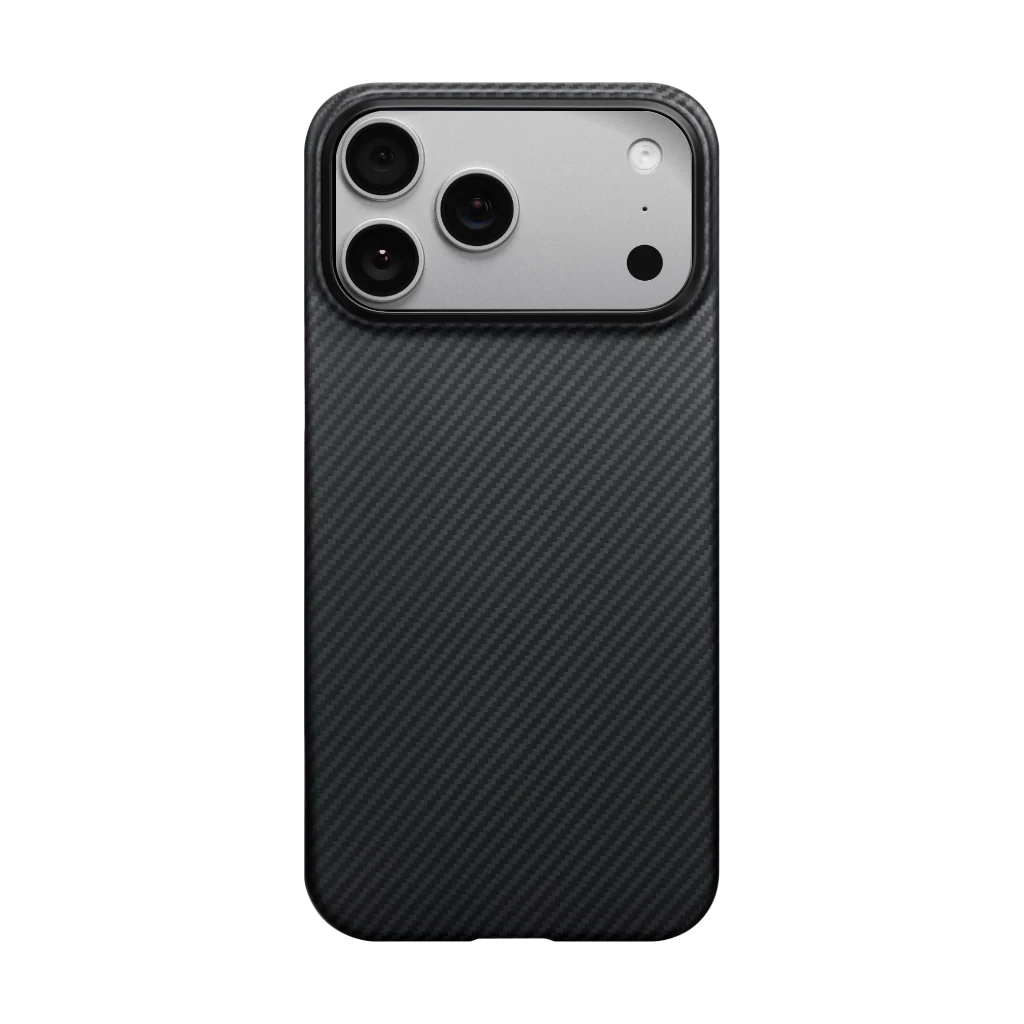 PITAKA Ultra-Slim Case for iPhone 17 Pro Black/Grey (PitaTap™)