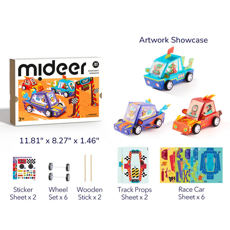 Mideer Paper Craft Workshop: Racing Car